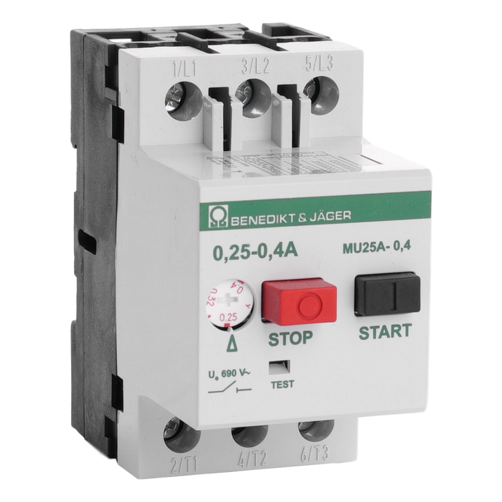 Manual motor starter Therm. 0,25-0,4A Magn. 4,8A