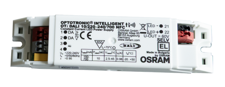 (AS) OSRAM Driver 10W DALI courant contrôlé - 300mA avec anti-tract.