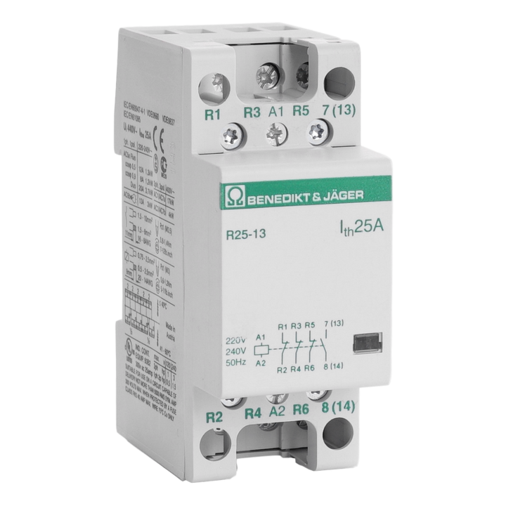 Modulaire contactor AC 4-polig 25A