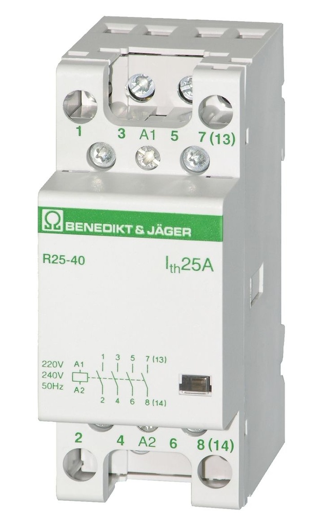 Contacteur modulaire AC 4 pôles 25A