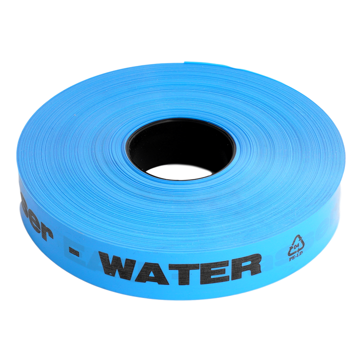Waarschuwingsband 0,15mmx40mmx250m Bl/Zw 'Water'