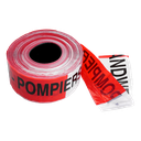 Afbakeningslint super 80x500 rd/wt 'pompier-brandweer'
