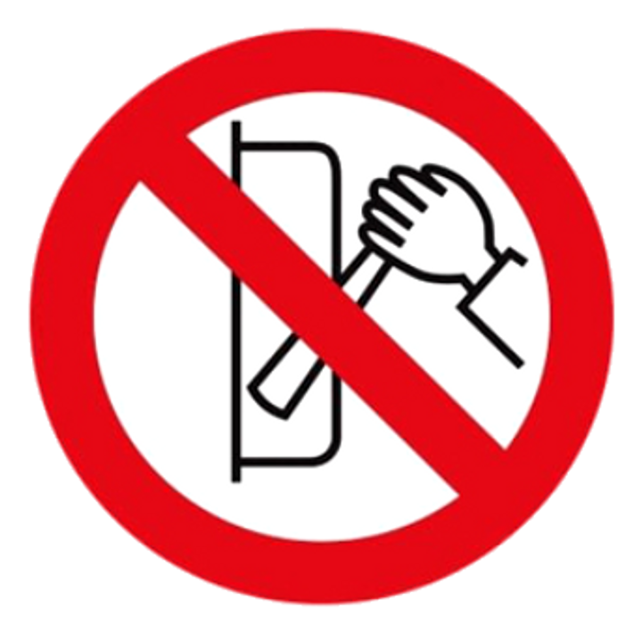Round sign, Alu, 210mm, "Manoeuvring forbidden"