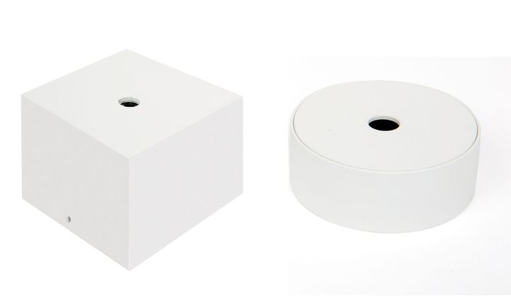 (AS) Rosace ronde 60x40 Noir + PVC + câble PVC 3g0,75mm transparent 215cm