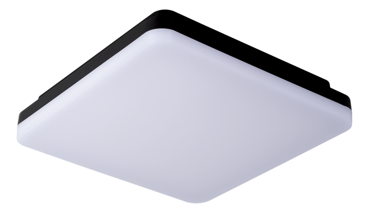 LED- Plaf. TECO HILO  SQUARE IP54 10/18/24W 3000/4000K 26cm Zwart