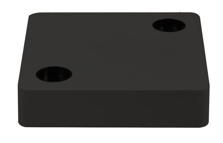Base Carrée 160x160x35 pour LED Teco NAULA Noir 2x10W Dim