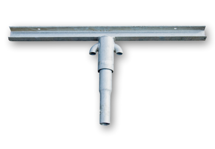 Traverse acier galvanisé 1000 mm pour 2 projecteurs mât Ø76