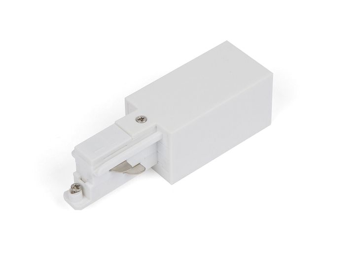 Extrémité avec aliment. (à droite) Blanc pour Rail 3P Teco
