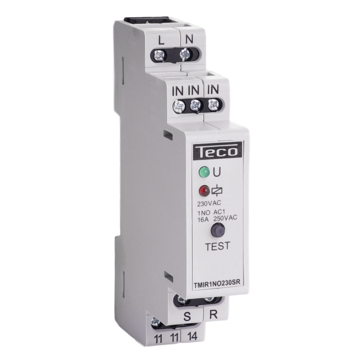 Afstandschakelaar Teco 1no 16A 230V met SET en RESET