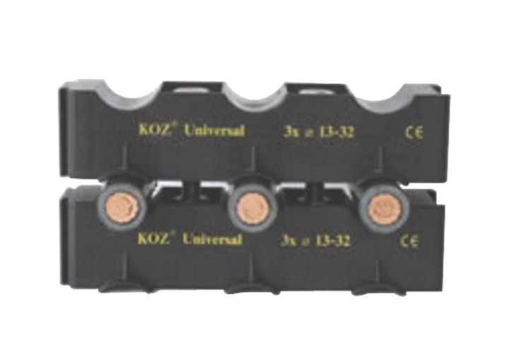 Profil de fixation pour 3 câbles 13-32mm (horizontal)