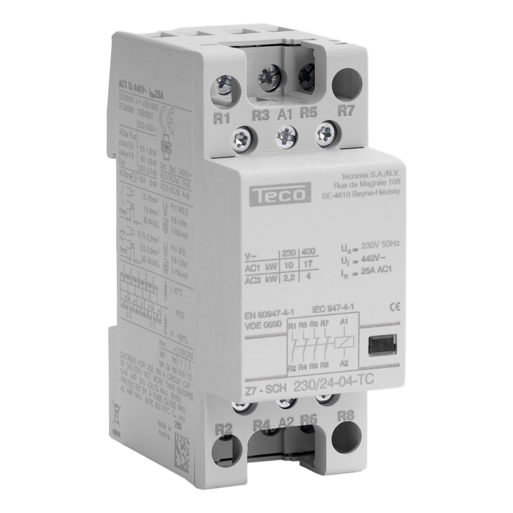 Contactor Teco 230VAC 25A 4NG