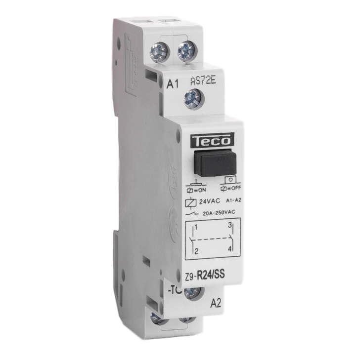 Installation relay TC 24VAC 20A 2NO