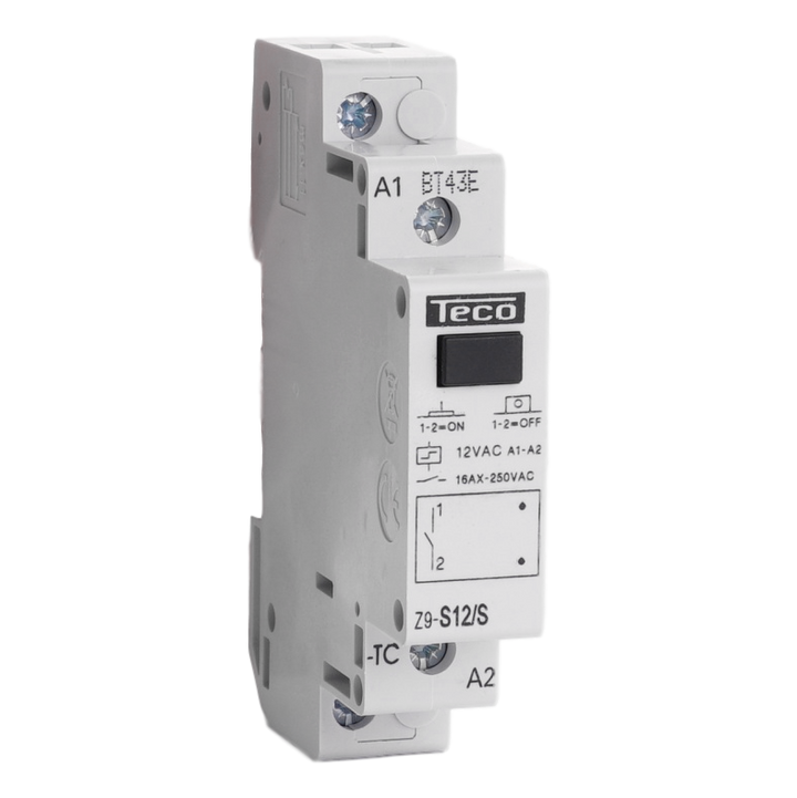 Impulse relay Teco 12VAC 16A 1NO