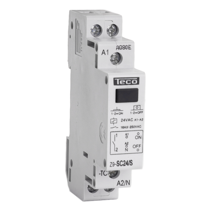 Impulse relay with central control Teco 24VAC 16A 1NO