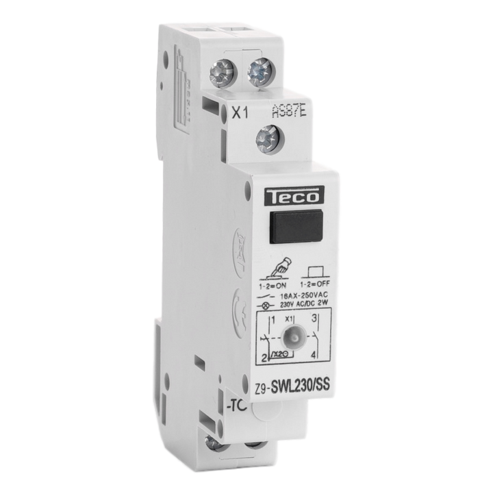 Switch with LED F&G 230VAC 16A 2NO