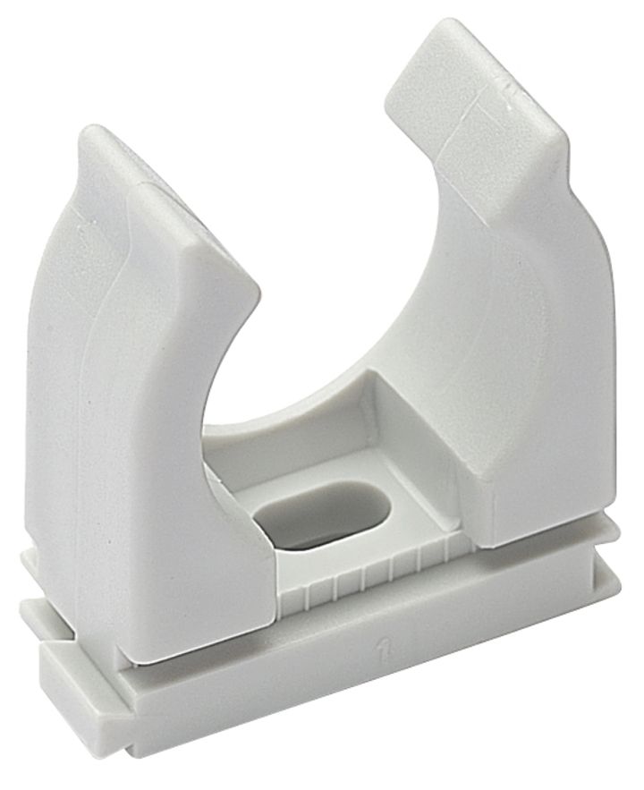 Open plastic buisklem open voor buizen van Ø 16mm