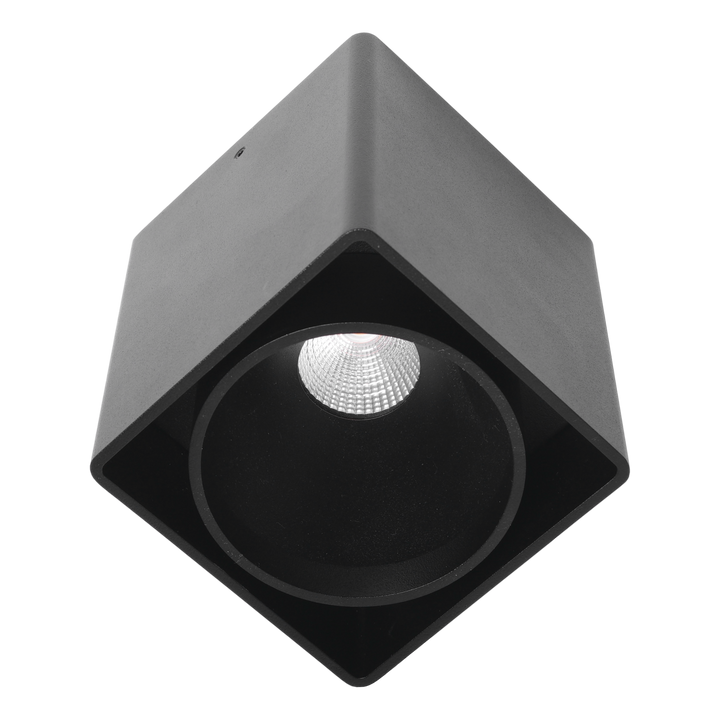 (AS)KUANA 9W carré 3000K Noir