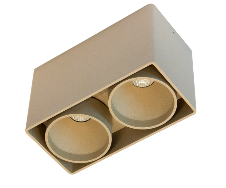 (AS)KUANA  2X9W  vierkant 2700K Champagne