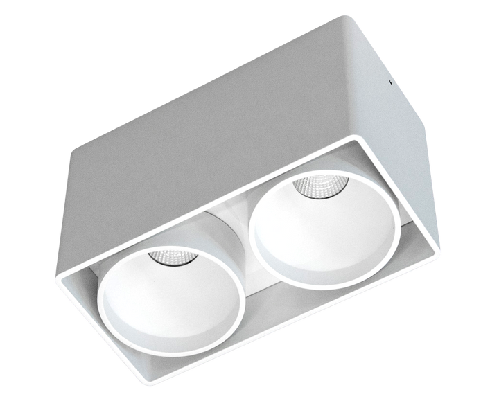 (AS)KUANA  2X9W  vierkant 3000K Wite