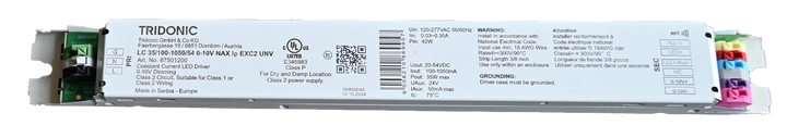 Tridonic Driver  LC35W 0-10Volt 100--1050mA 54V (NFC)