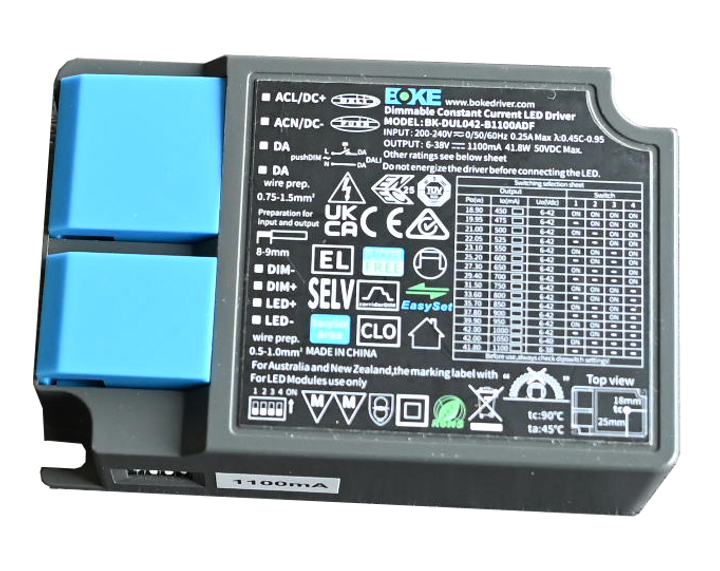 Driver MULTI-DIM 6-42V 0,45-1,10A CC 42W+con.mal.+ NFC