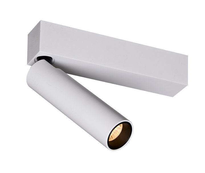 Spot TIBET-1 plafond orientable sur base 7W 2700K 38° (driver phase dim) blanc