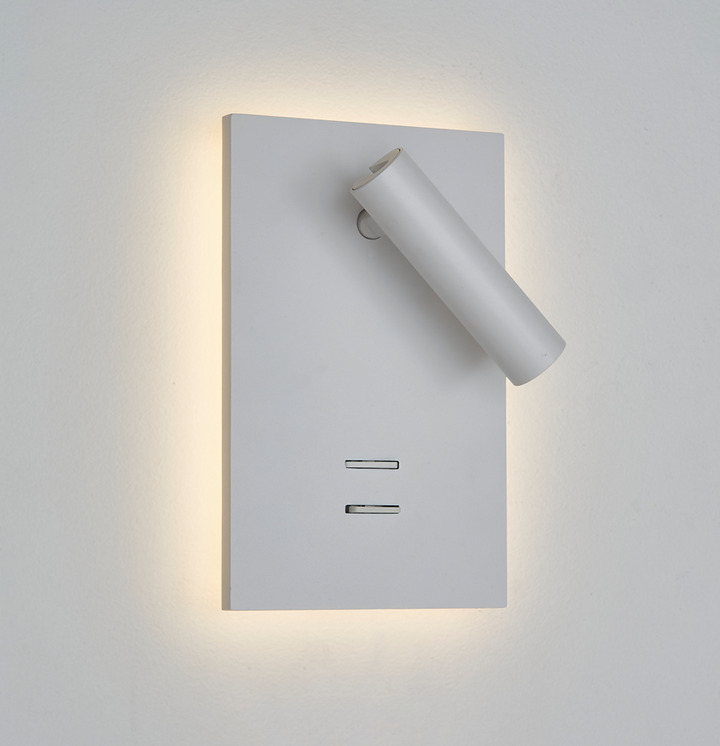 TIBET-4 verstelbare wandspot op voet 5W 2700K 34° + Halo 5W 2700/3000/4000K (driver inbegrepen) wit