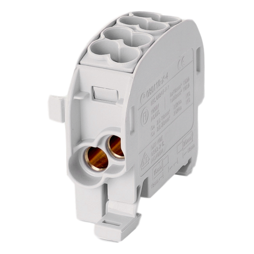 [/080110-0-4] Borne de dériv. HLAK25 C 1p 2x25, 2x16mm² Cu L grise
