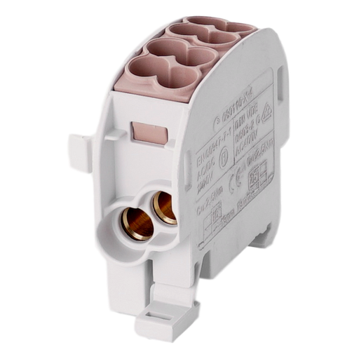 [/080110-3-4] Borne de dériv. HLAK25 C 1p 2x25, 2x16mm² Cu L brune