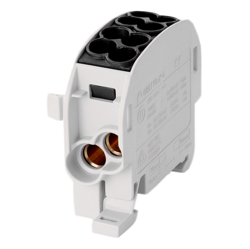 [/080110-4-4] Borne de dériv. HLAK25 C 1p 2x25, 2x16mm² Cu L noire