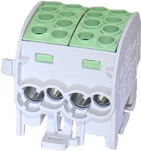 [/080120-1-3] Borne de dériv. HLAK25 C 1p 4x25, 4x16mm² Cu+Al N bleue