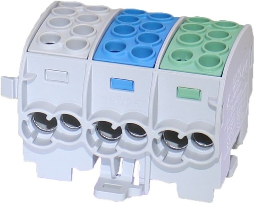 [/080230-5-3] Bornier de dériv. HLAK35 C 3p 2x35, 2x25mm² Cu+Al 3L