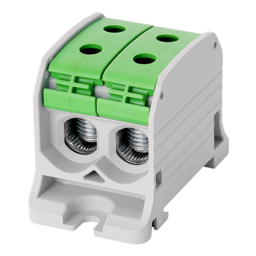 [/087320-2-3] Bornier de racc. RKA 1p double 50mm² Cu+Al vert