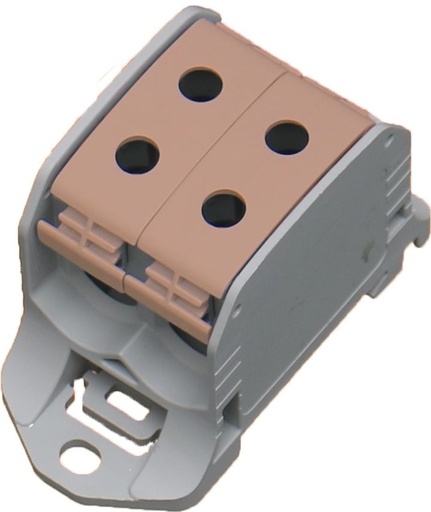 [/087320-3-3] Bornier de racc. RKA 1p double 50mm² Cu+Al brun