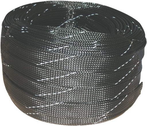 [/15502006] Polyester protection braided sleeve 6 to 12mm black