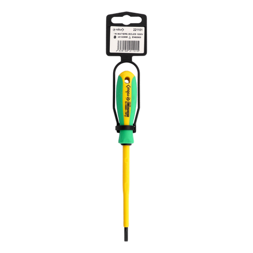 [/221101] Flathead screwdriver 4x100 mm, insulated 1000V