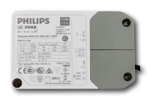 [/929002880006-C] Xitanium 20W Fixed 0.15-0.5A 44V DS + man.stek.