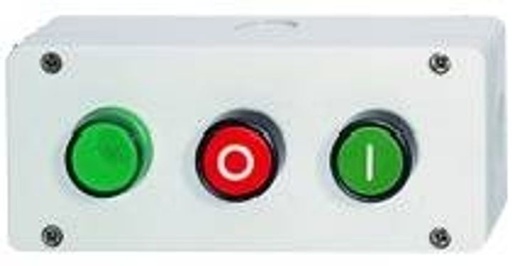 [/BG21GN] Assembled station 3 units lens green, with black bezels