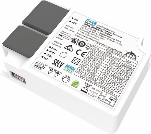 [/BKKUL0401050AM] Driver In:200-240VAC Out:24-42V 0,6-1,05A 40W 1-10V DIM + man.Stek.