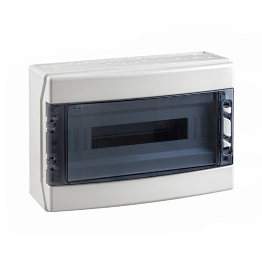 [/CDN18PTRR] Coffret app. IP65 porte transp. 1x 18 mod. + born. de terre