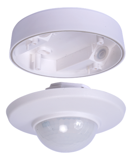 [/CSENS200036054] Détecteur de mouvement blanc PIR apparent IP54 + Télécommande