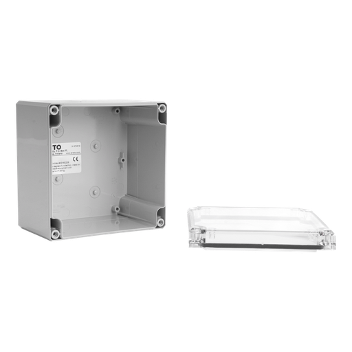 [/DABP121209T] Coffret Cubo D couvercle ABS transp. 120x122x86 parois plein
