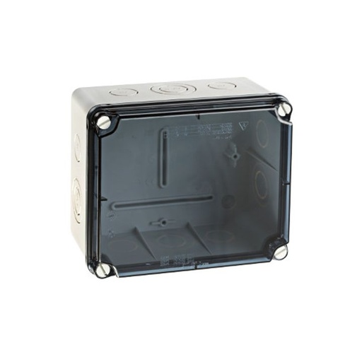[/EXT171] Aftakdoos 189x151x95 zonder ingangen + doorzicht. deksel