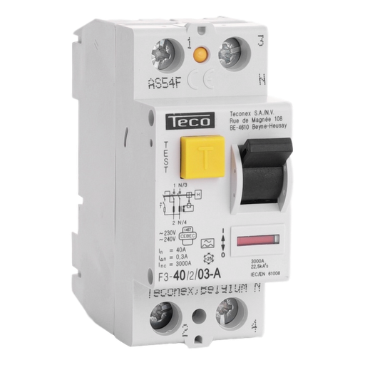 [/F340203A] MCB TC 2P 40A 300mA Type A 3kA
