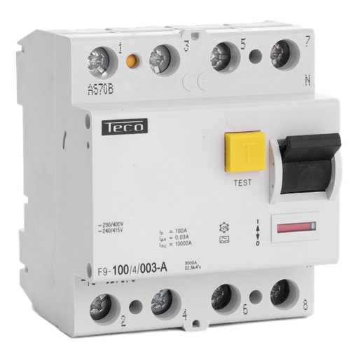 [/F91004003A] Residual current circuit breaker TC 4P 100A 30mA type A