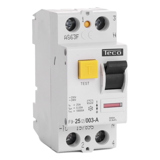 [/F9252003A] Diff. schak. Teco 2P 25A 30mA Type A