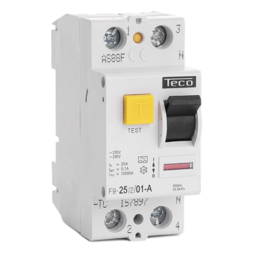 [/F925201A] Diff. schak. Teco 2P 25A 100mA Type A