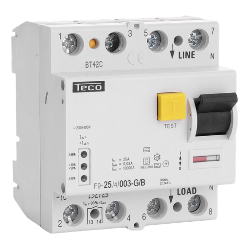 [/F9254003GB] Inter. diff. Teco 4P 25A 30mA Type B