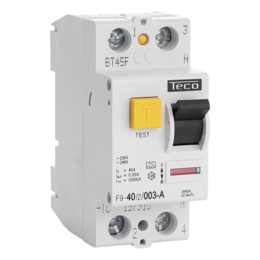 [/F9402003A] Diff. schak. Teco 2P 40A 30mA Type A