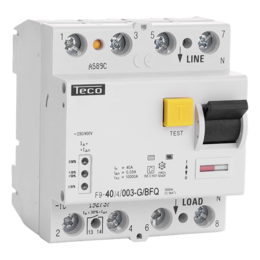 [/F9404003GBFQ] Residual current circuit breaker Teco 4P 40A 30mA Type B Freq. Reg.